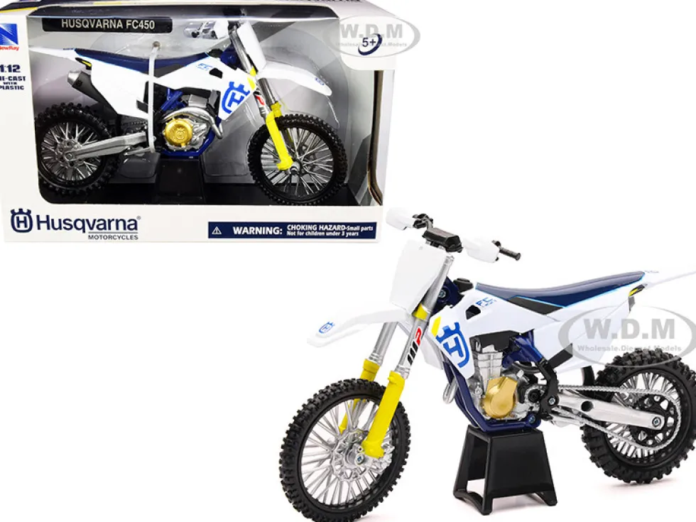Husqvarna FC450 White Blue 1/12 Diecast Motorcycle Model New Ray 58153