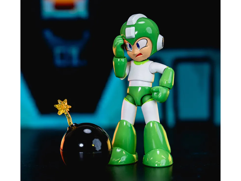 Hyper Bomb 4.5" Moveable Figure with Accessories and Alternate Head and Hands "Mega Man" (1987) Video Game Model by Jada