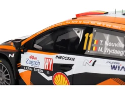 Hyundai i20 N Rally1 Hybrid #11 Thierry Neuville - Martijn Wydaeghe "Hyundai Shell Mobis WRT" Winner "Rally Croatia Power Stage" (2023) 1/18 Model Car by Top Speed