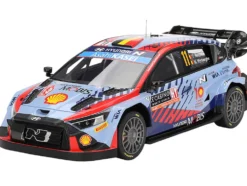 Hyundai i20 N Rally1 Hybrid #11 Thierry Neuville - Martijn Wydaeghe "Hyundai Shell Mobis WRT" Winner WRC "Monte Carlo Rally" (2024) 1/18 Model Car by Top Speed