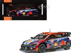 Hyundai i20 N Rally1 #11 Thierry Neuville - Martijn Wydaeghe Winner "Central European Rally" (2023) 1/18 Diecast Model Car by IXO Models