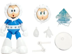 Ice Man 4 Moveable Figure with Accessories and Alternate Head and Hands Mega Man 1987 Video Game model Jada 34223