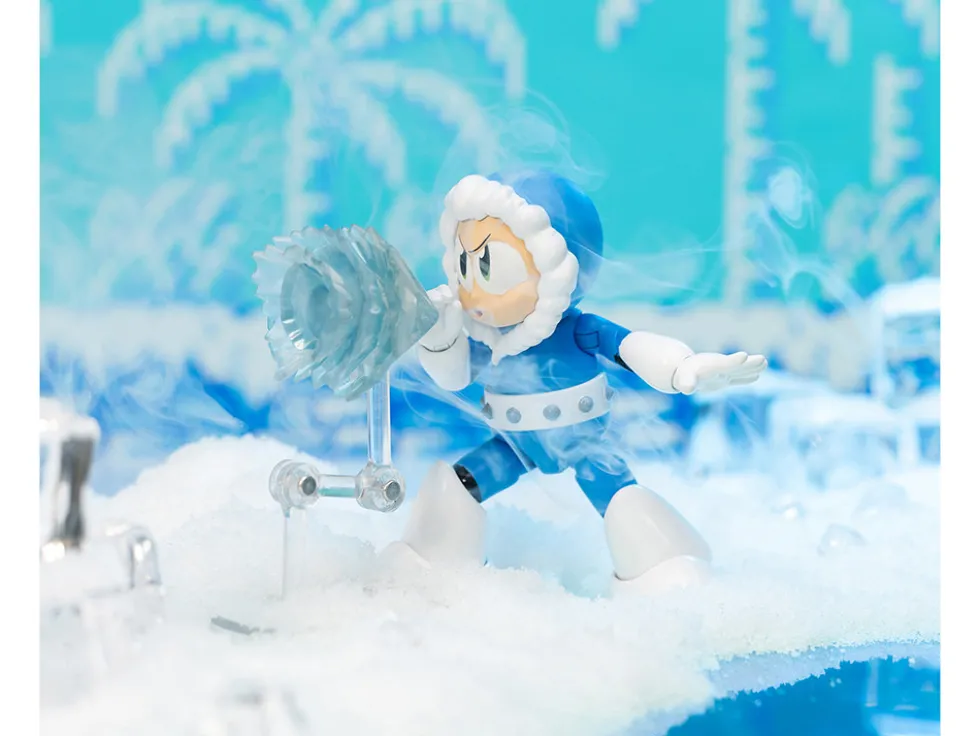 Ice Man 4 Moveable Figure with Accessories and Alternate Head and Hands Mega Man 1987 Video Game model Jada 34223