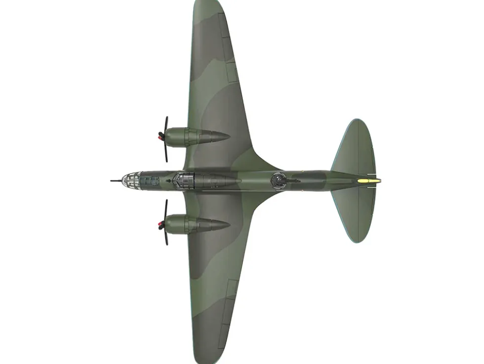 Ilyushin IL 4 Bomber Aircraft Soviet Baltic Fleet Guards Regiment 1942 Planes of World War II Series 1/144 Diecast Model Airplane Luppa LCM008