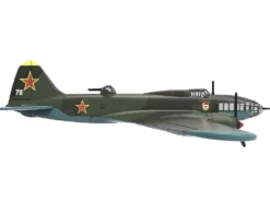 Ilyushin IL 4 Bomber Aircraft Soviet Baltic Fleet Guards Regiment 1942 Planes of World War II Series 1/144 Diecast Model Airplane Luppa LCM008