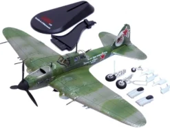 Ilyushin IL 2M3 Sturmovik Aircraft Green Camouflage Double Hero of the Soviet Union Ivan Pavlov Soviet Air Force 1/72 Diecast Model Airplane Legion LEG-14629LA