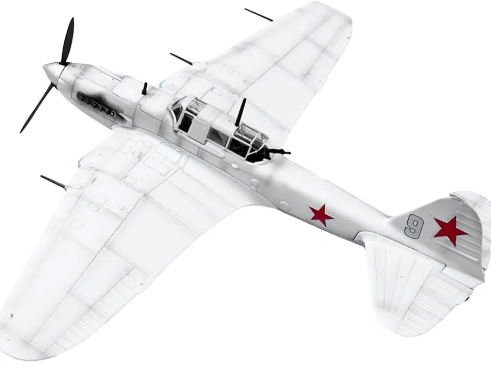 Ilyushin IL 2 Shturmovik Aircraft White 3rd Squadron 505th Air Assault Regiment 226th Air Assault Division Battle of Stalingrad 1942 Soviet Air Force 1/72 Diecast Model Airplane Legion LEG-14629LE