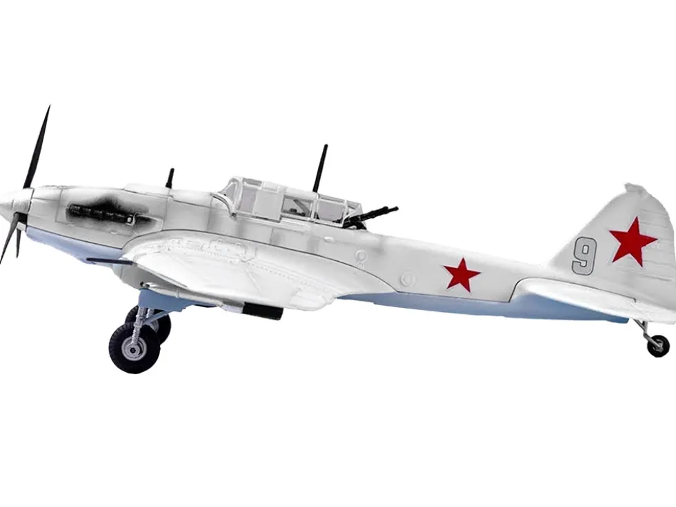 Ilyushin IL 2 Shturmovik Aircraft White 3rd Squadron 505th Air Assault Regiment 226th Air Assault Division Battle of Stalingrad 1942 Soviet Air Force 1/72 Diecast Model Airplane Legion LEG-14629LE