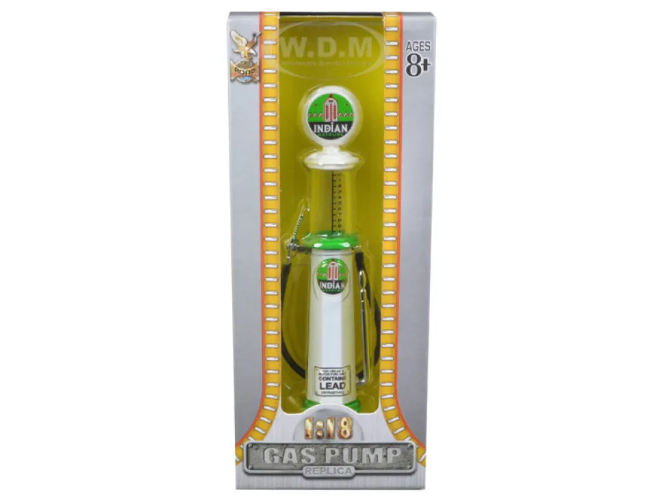 Indian Gasoline Vintage Gas Pump Cylinder 1/18 Diecast Replica Road Signature 98752