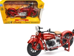 1930 Indian 4 Red 1/12 Diecast Motorcycle Model New Ray 58223