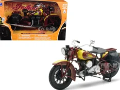 1934 Indian Sport Scout Bike 1/12 Diecast Motorcycle Model New Ray 42113 S