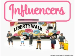 Influencers 6 piece Diecast Figure Set Limited Edition for 1/64 Scale Models by American Diorama