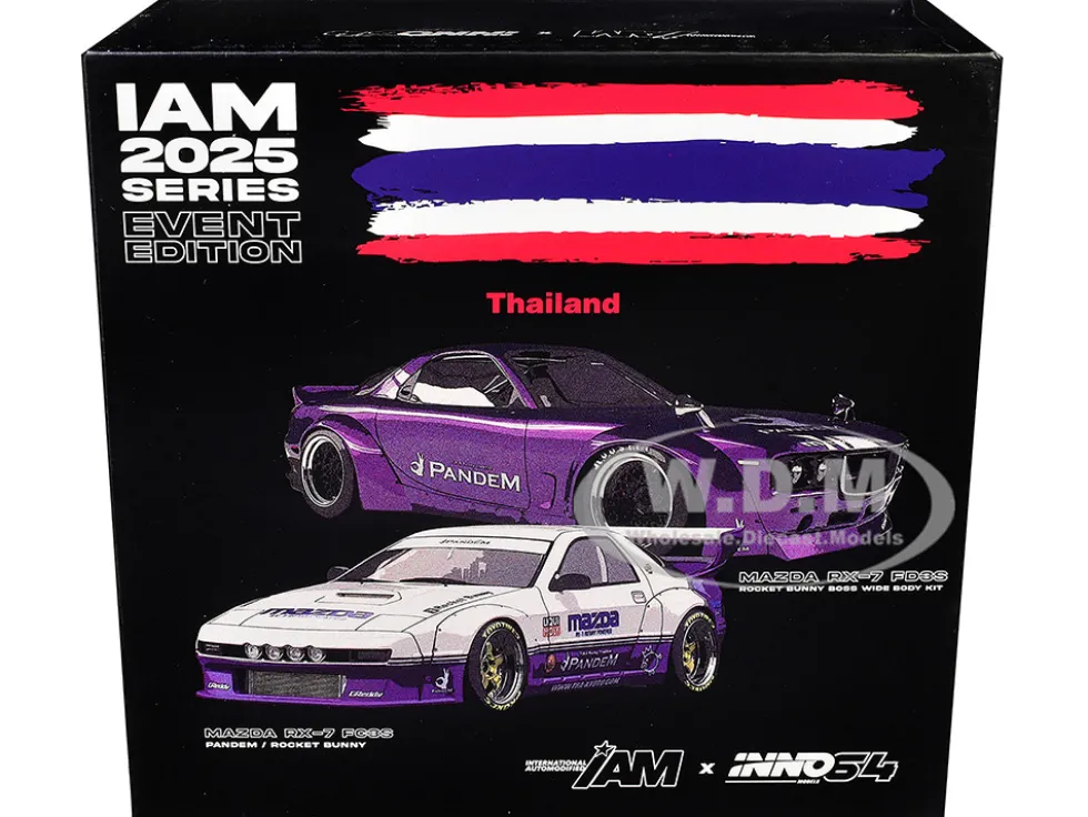 International Automotive Modified (IAM) "2025 Thailand" Box Set of 2 Pieces 1/64 Diecast Model Cars by Inno Models
