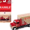 1999 International Cargo Truck Red Graphics Scrabble Pop Culture 2022 Release 2 1/64 Diecast Model Car Johnny Lightning JLPC007-JLSP257