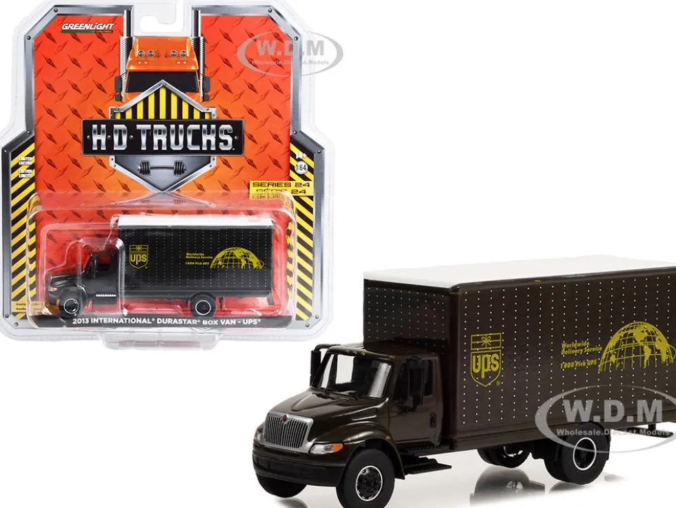 2013 International Durastar Box Van UPS United Parcel Service Worldwide Delivery Service Heavy Duty H.D. Trucks Series 24 1/64 Diecast Model Car Greenlight 33240B