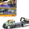International DuraStar Flatbed Truck #17 and 1988 Ford Mustang LX #17 Light Green Metallic with Stripes and Graphics Elite Transport Series 1/64 Diecast Models Maisto 15055-22B