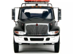 International DuraStar 4400 Flatbed Tow Truck Matt Black 1/24 Diecast Model Car by Jada