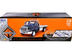 International DuraStar 4400 Flatbed Tow Truck Matt Black 1/24 Diecast Model Car by Jada
