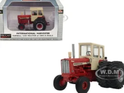 International Harvester Farmall 1256 2WD Tractor with Dual Wheels Red with Cream Cab 1/64 Diecast Model by SpecCast
