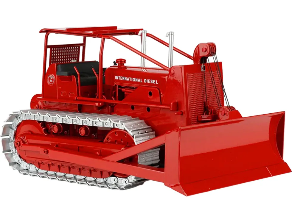 International Harvester TD-24 Crawler with ROPS and Hydraulic Front Blade Red "Classic Series" 1/25 Diecast Model by SpecCast