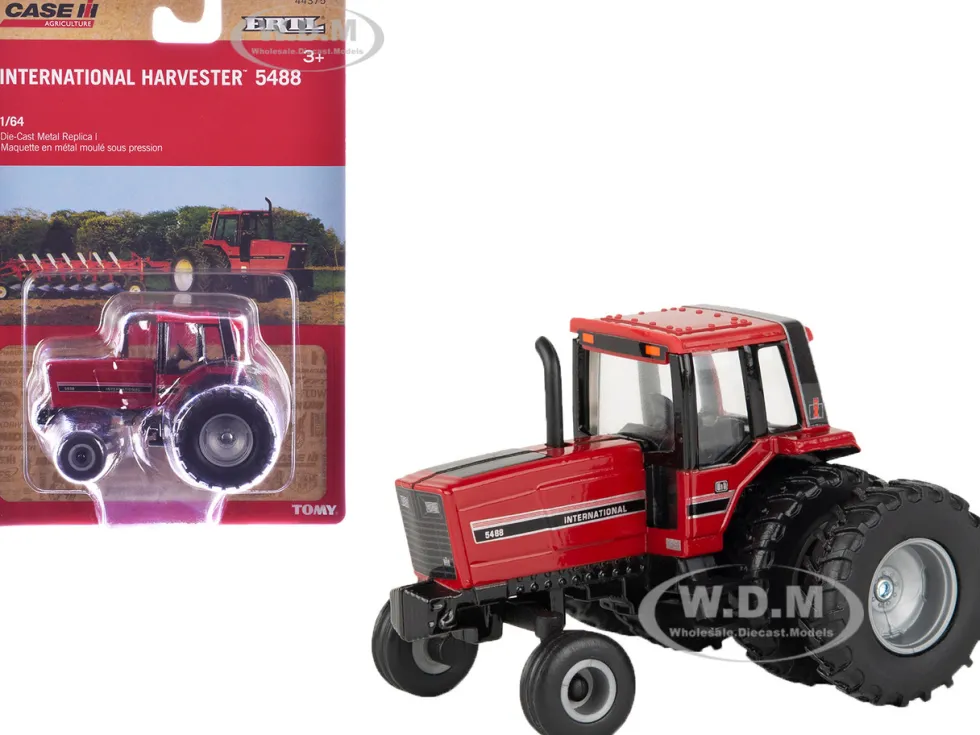 International Harvester 5488 Tractor Red with Black Stripes "Case IH Agriculture" Series 1/64 Diecast Model by ERTL TOMY