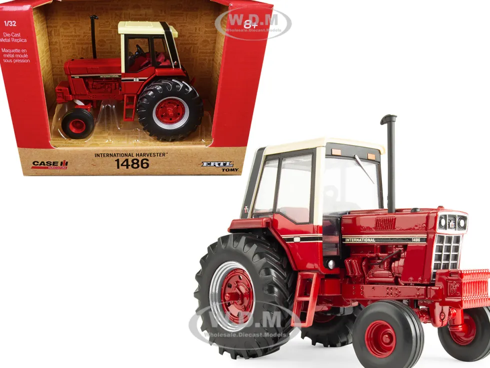 International Harvester 1486 Tractor Red Cream Top Case IH Agriculture"Series 1/32 Diecast Model ERTL TOMY 44287
