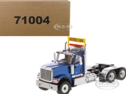 International HX520 Day Cab Tandem Tractor Blue 1/50 Diecast Model Diecast Masters 71004