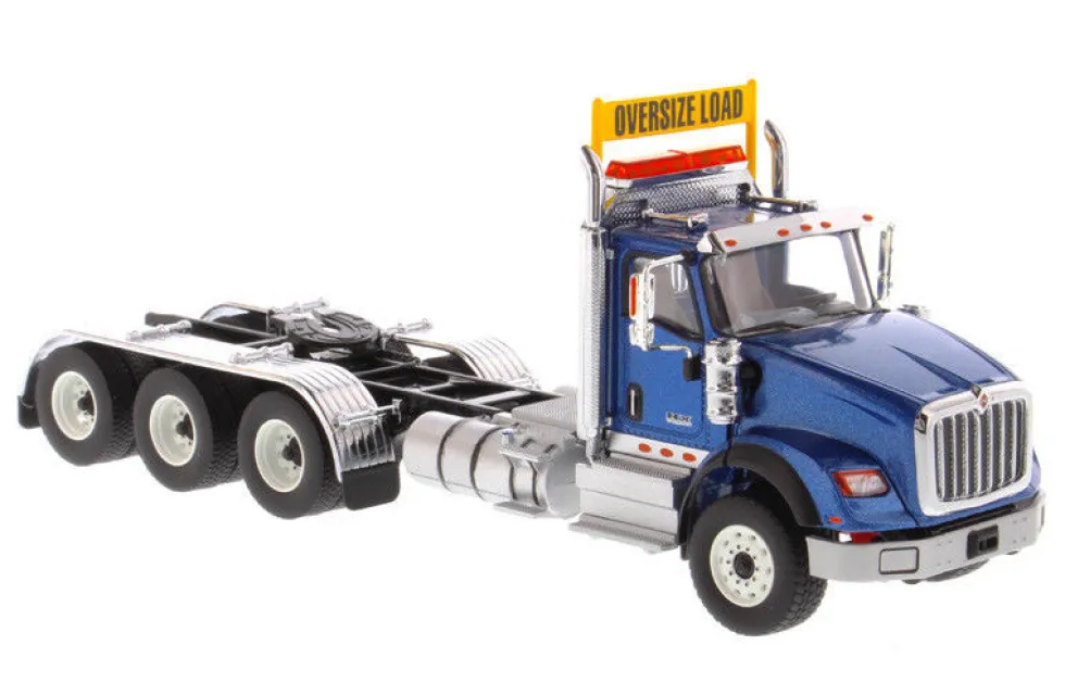 International HX620 Day Cab Tridem Tractor Blue 1/50 Diecast Model Diecast Masters 71010