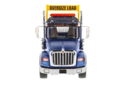 International HX620 Day Cab Tridem Tractor Blue 1/50 Diecast Model Diecast Masters 71010