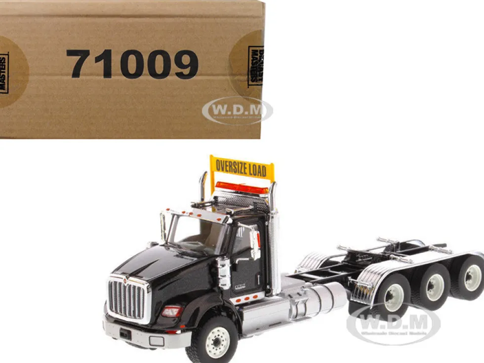 International HX620 Day Cab Tridem Tractor Black 1/50 Diecast Model Diecast Masters 71009
