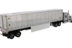 International LoneStar Sleeper Cab Silver with 53' Reefer Refrigerated Chrome Plated Van Trailer Transport Series 1/50 Diecast Model Diecast Masters 71043