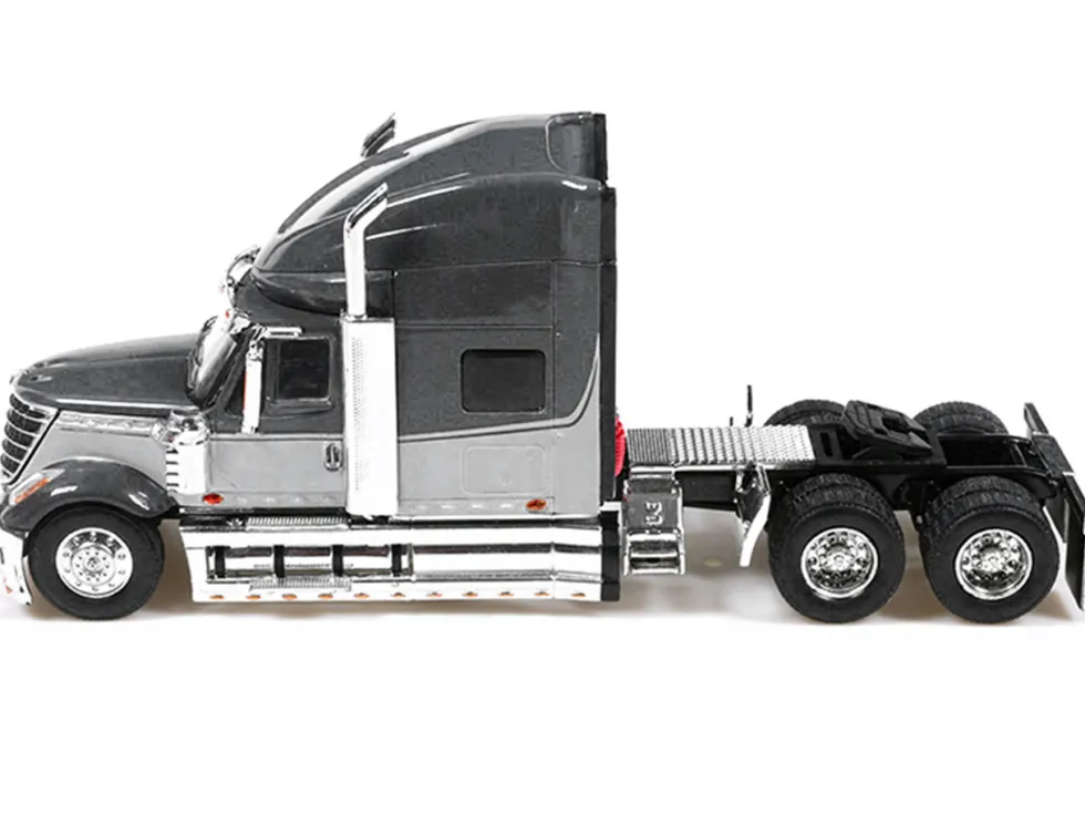 2010 International Lonestar Truck Tractor Gray and Light Gray Two-Tone 1/64 Diecast Model by IXO Models