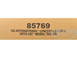 International Lonestar Truck with Sleeper Silver Metallic with "CAT Caterpillar" Mural Trailer "Transport Series" 1/50 Diecast Model by Diecast Masters