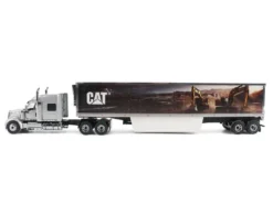 International Lonestar Truck with Sleeper Silver Metallic with
