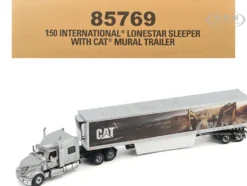 International Lonestar Truck with Sleeper Silver Metallic with