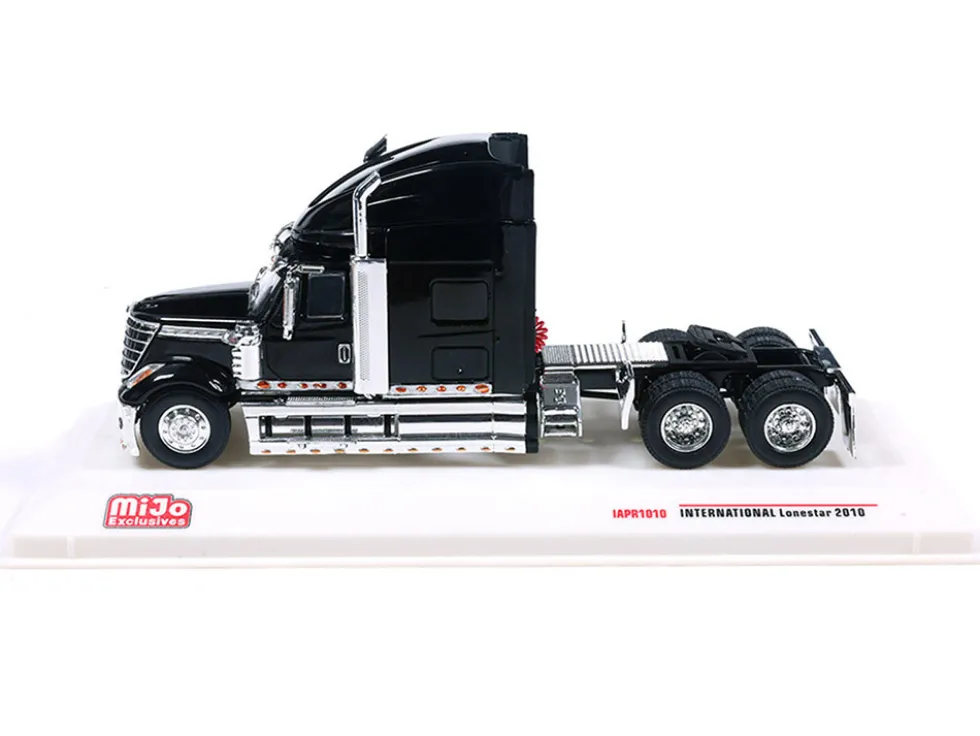 2010 International Lonestar Truck Tractor Black 1/64 Diecast Model by IXO Models