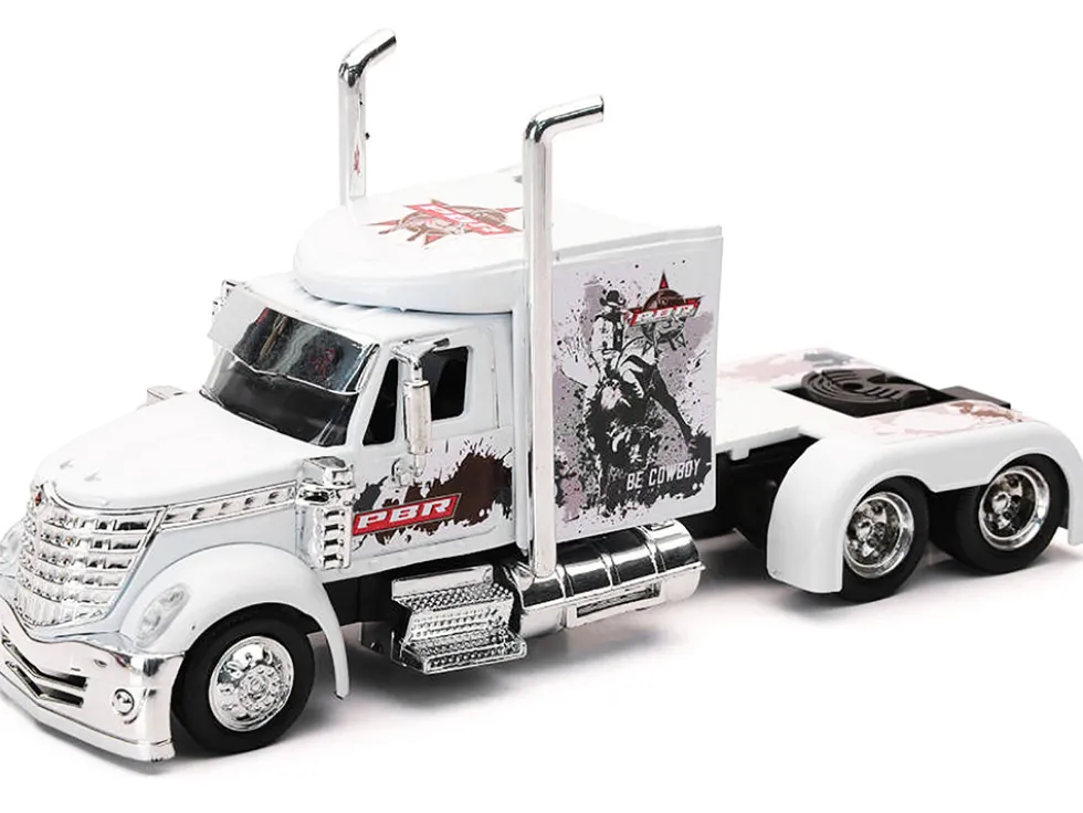 International Lonestar Truck Tractor White "PBR Professional Bull Riders" 1/43 Diecast Model by New Ray