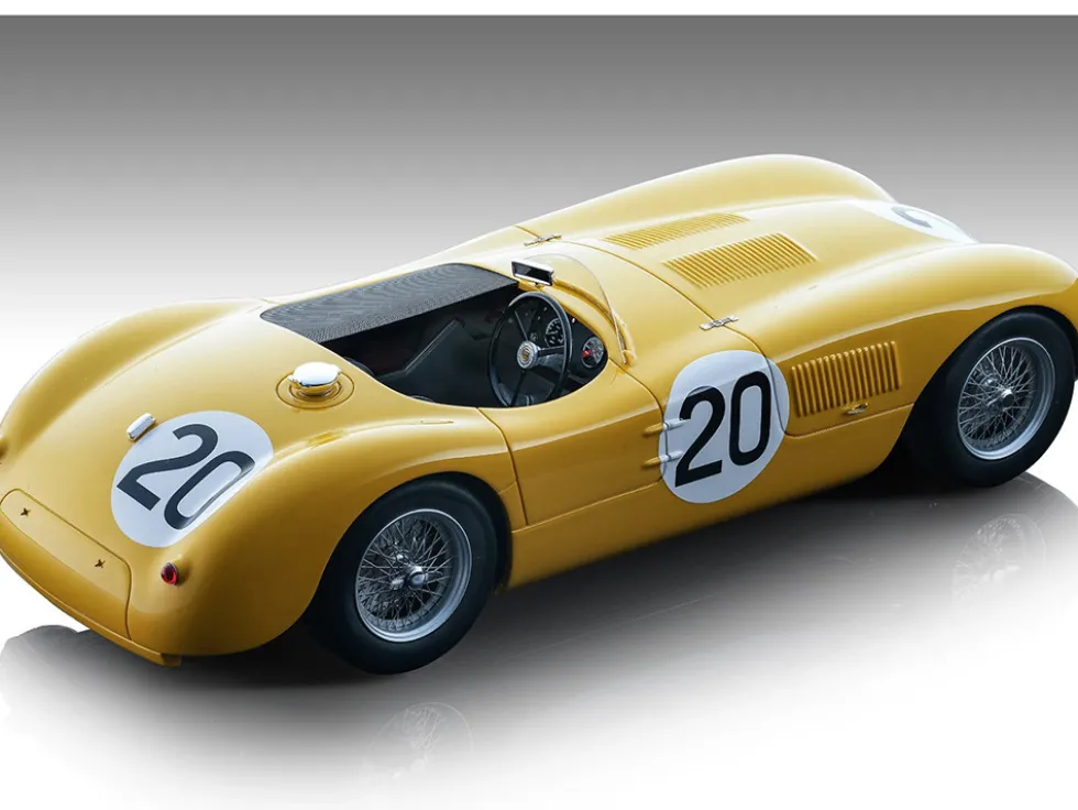 Jaguar C-Type #20 Roger Laurent - Charles de Tornaco "24 Hours of Le Mans" (1954) "Mythos Series" Limited Edition to 45 pieces Worldwide 1/18 Model Car by Tecnomodel