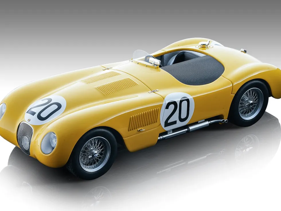 Jaguar C-Type #20 Roger Laurent - Charles de Tornaco "24 Hours of Le Mans" (1954) "Mythos Series" Limited Edition to 45 pieces Worldwide 1/18 Model Car by Tecnomodel