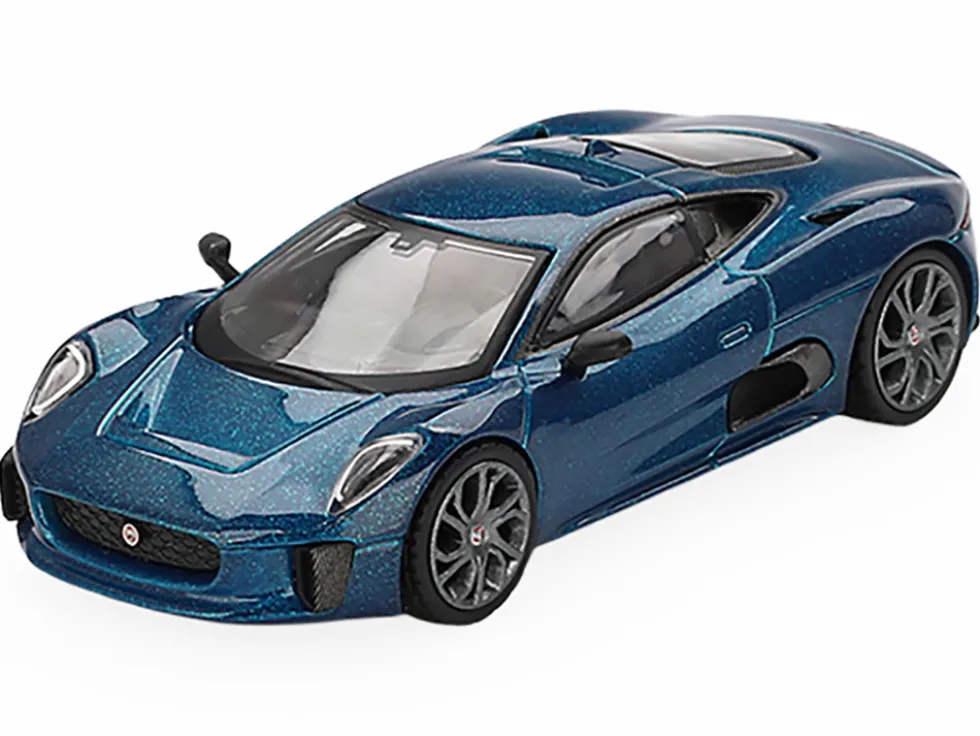 Jaguar C-X75 Blue Metallic Limited Edition 1/64 Diecast Model Car by Mini GT