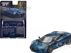 Jaguar C-X75 Blue Metallic Limited Edition 1/64 Diecast Model Car by Mini GT