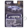 Jaguar C-X75 Silver Metallic with Blue Stripes Limited Edition 1/64 Diecast Model Car by Mini GT