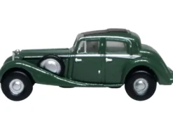 Jaguar SS RHD (Right Hand Drive) Suede Green with Black Top 1/148 (N) Scale Diecast Model Car by Oxford Diecast