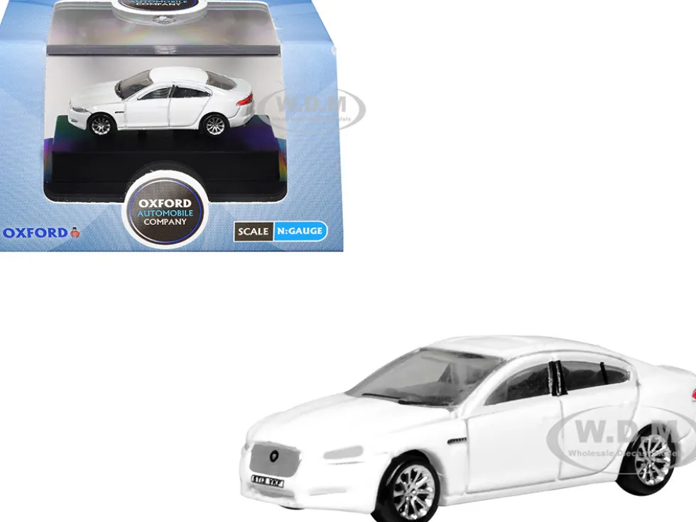 Jaguar XF RHD (Right Hand Drive) Polaris White 1/148 (N) Scale Diecast Model Car by Oxford Diecast