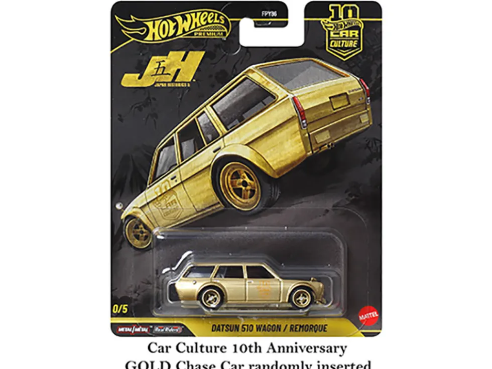 Japan Historics 5 5 piece Set "Car Culture 10th Anniversary" 2025 Series P Diecast Model Cars by Hot Wheels