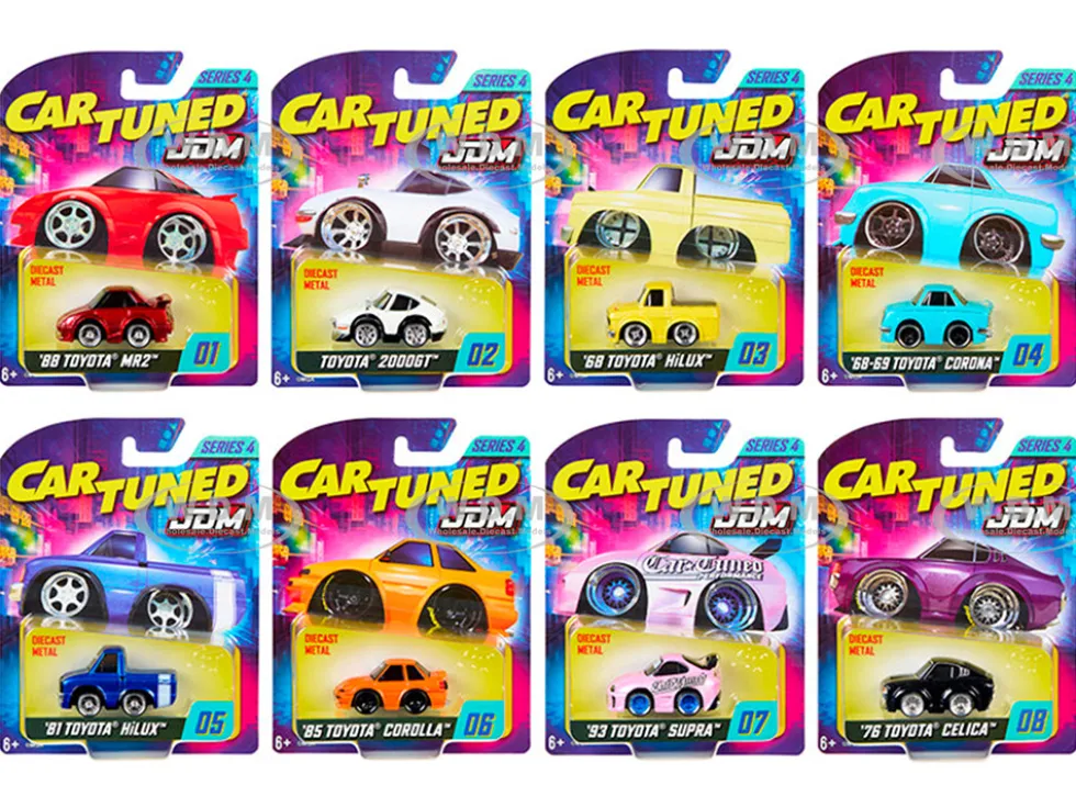JDM Tuners Series 4 Set of 8 Pieces Diecast Model Cars by CarTuned