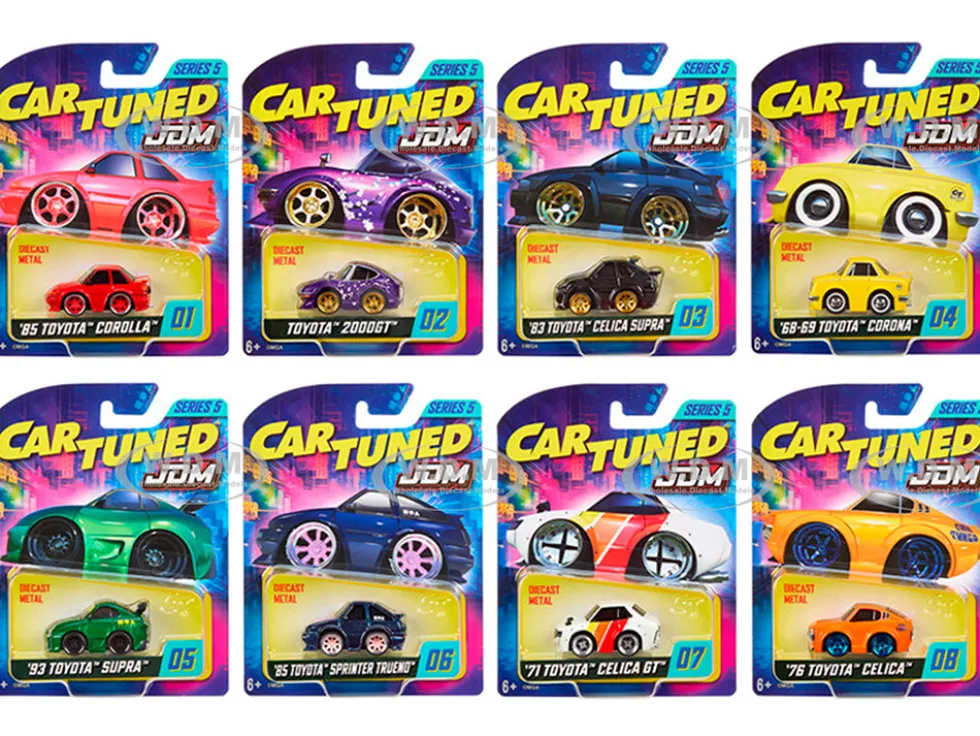 JDM Tuners Series 5 Set of 8 Pieces Diecast Model Cars by CarTuned