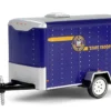 2001 Jeep Cherokee "New York State Police" Blue with Yellow Stripes and Small Cargo Trailer "Hot Pursuit Hitch & Tow" Series 1 1/64 Diecast Model Cars by Greenlight