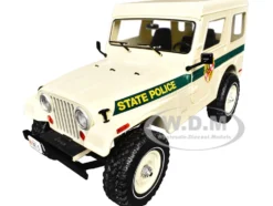 1983 Jeep CJ-5 Cream Hardtop Maryland State Police "Artisan Collection" 1/18 Diecast Model Car Greenlight 19124