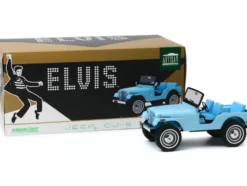 Jeep CJ-5 Sierra Blue Elvis Presley 1935 1977 1/18 Diecast Model Car Greenlight 19061